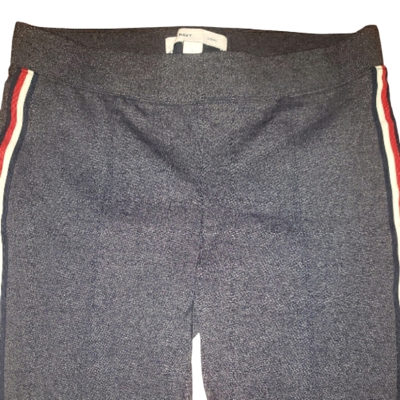 Old Navy Stevie Texture Blue Ponte Knit Side Stripes  High Waist Pants Large - Picture 4 of 16